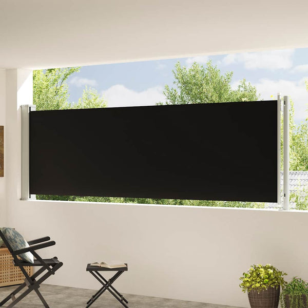 vidaXL Retractable Side Awning 117x600 cm Black