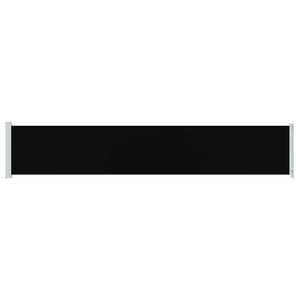 vidaXL Retractable Side Awning 117x600 cm Black