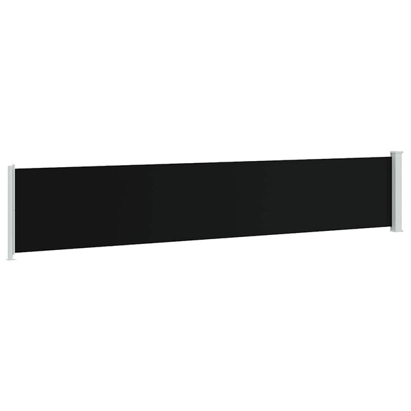 vidaXL Retractable Side Awning 117x600 cm Black