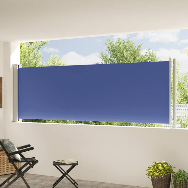 vidaXL Retractable Side Awning 117x600 cm Blue