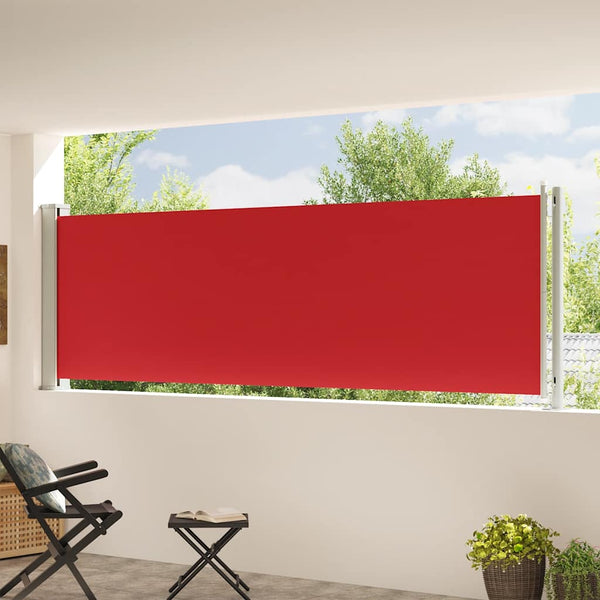 vidaXL Retractable Side Awning 117x600 cm Red