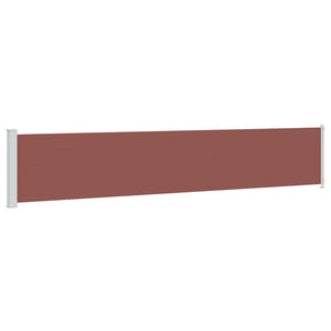 vidaXL Retractable Side Awning 117x600 cm Brown