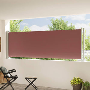 vidaXL Retractable Side Awning 117x600 cm Brown