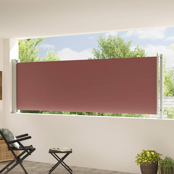 vidaXL Retractable Side Awning 117x600 cm Brown