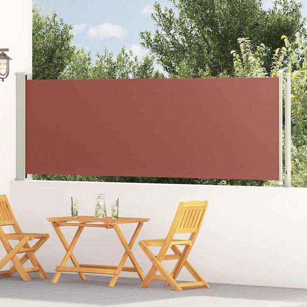 vidaXL Retractable Side Awning 117x600 cm Brown