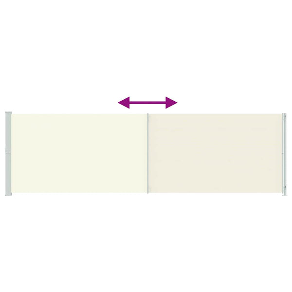 vidaXL Retractable Side Awning 180x600 cm Cream