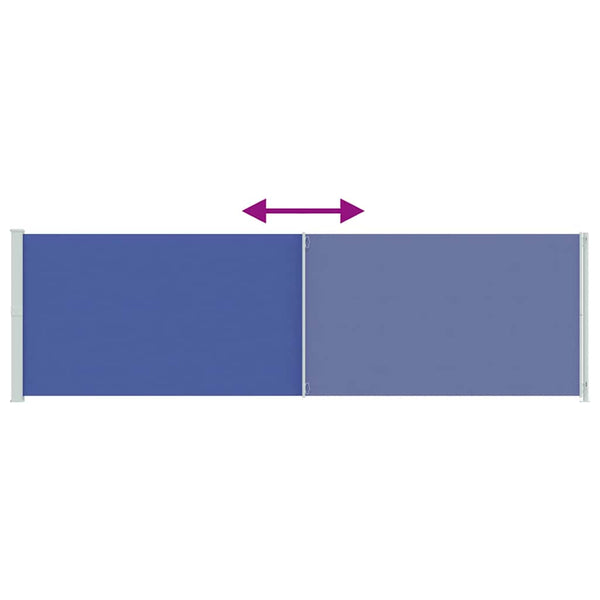 vidaXL Retractable Side Awning 180x600 cm Blue