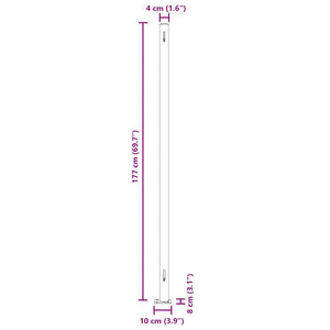 vidaXL Retractable Side Awning 180x600 cm Red