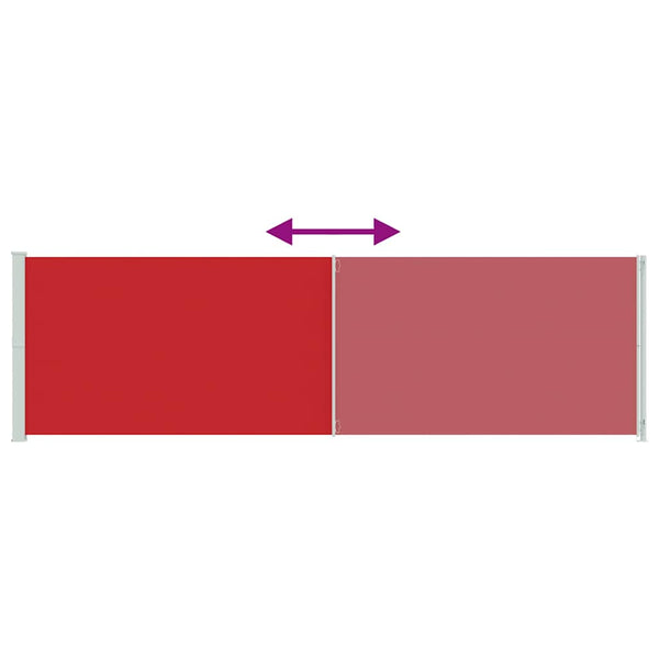 vidaXL Retractable Side Awning 180x600 cm Red