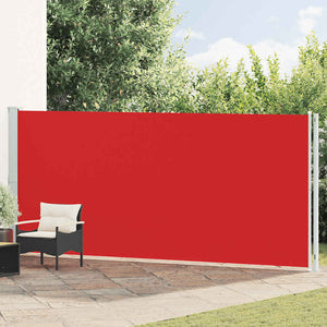 vidaXL Retractable Side Awning 180x600 cm Red