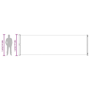 vidaXL Retractable Side Awning 180x600 cm Grey