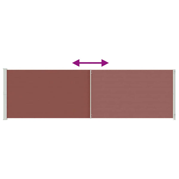 vidaXL Retractable Side Awning 180x600 cm Brown