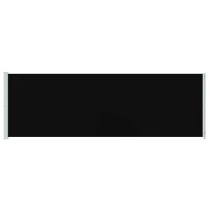 vidaXL Retractable Side Awning 200x600 cm Black