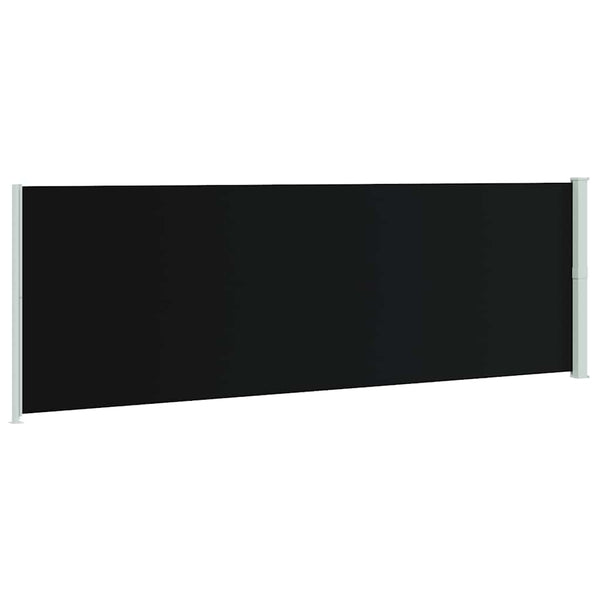 vidaXL Retractable Side Awning 200x600 cm Black