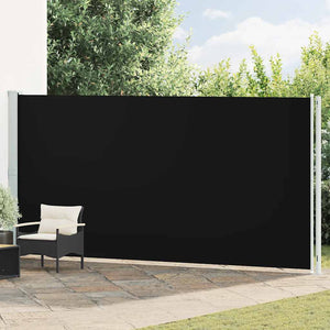vidaXL Retractable Side Awning 200x600 cm Black