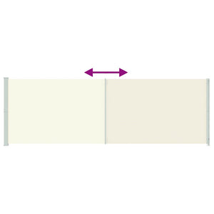 vidaXL Retractable Side Awning 200x600 cm Cream
