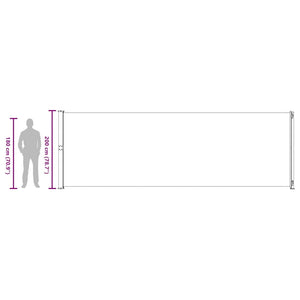 vidaXL Retractable Side Awning 200x600 cm Grey