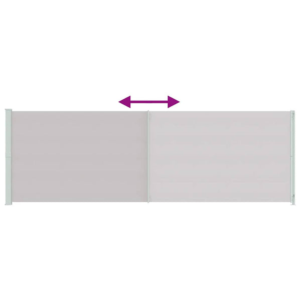 vidaXL Retractable Side Awning 200x600 cm Grey