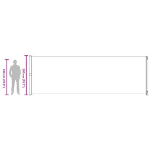 vidaXL Retractable Side Awning 200x600 cm Brown
