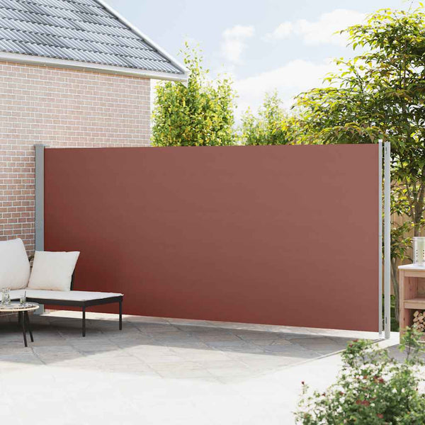 vidaXL Retractable Side Awning 200x600 cm Brown