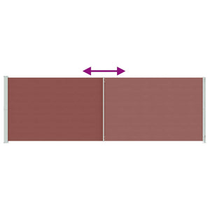 vidaXL Retractable Side Awning 200x600 cm Brown