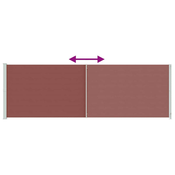 vidaXL Retractable Side Awning 200x600 cm Brown