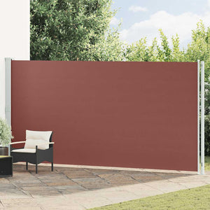 vidaXL Retractable Side Awning 200x600 cm Brown