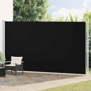 vidaXL Retractable Side Awning 220x600 cm Black