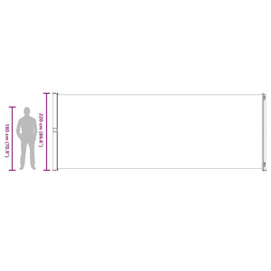 vidaXL Retractable Side Awning 220x600 cm Red