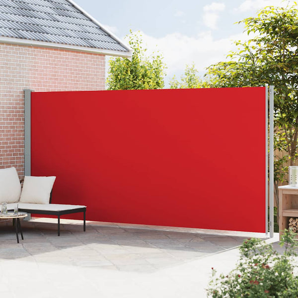 vidaXL Retractable Side Awning 220x600 cm Red