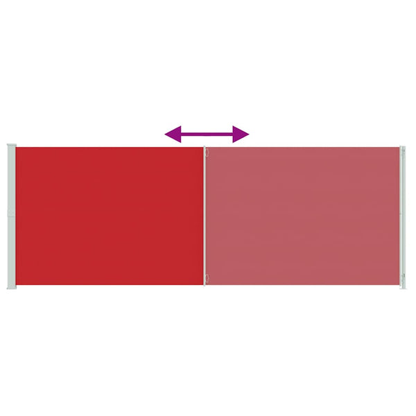 vidaXL Retractable Side Awning 220x600 cm Red