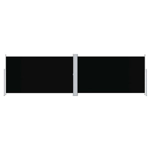 vidaXL Retractable Side Awning Black 180x600 cm