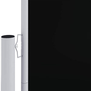 vidaXL Retractable Side Awning Black 180x600 cm