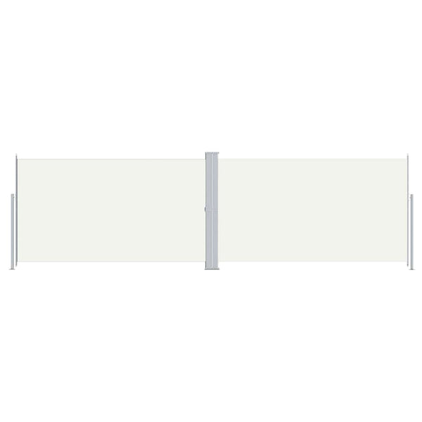 vidaXL Retractable Side Awning Cream 180x600 cm