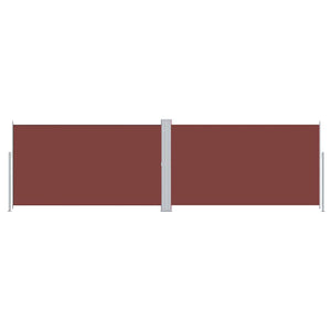 vidaXL Retractable Side Awning Brown 180x600 cm