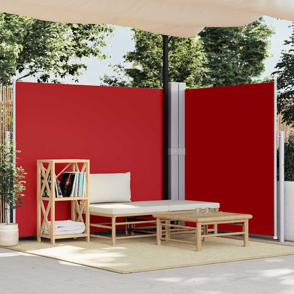vidaXL Retractable Side Awning Red 180x600 cm