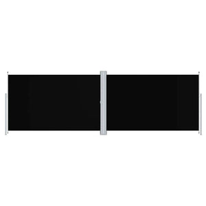 vidaXL Retractable Side Awning Black 200x600 cm