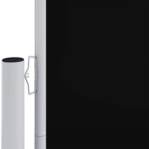 vidaXL Retractable Side Awning Black 200x600 cm