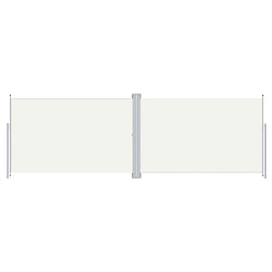vidaXL Retractable Side Awning Cream 200x600 cm