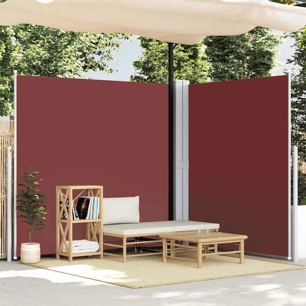 vidaXL Retractable Side Awning Brown 220x600 cm