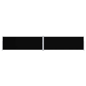vidaXL Retractable Side Awning Black 180x1000 cm