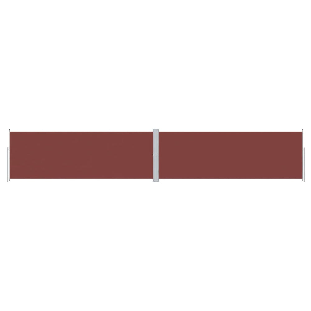 vidaXL Retractable Side Awning Brown 180x1000 cm