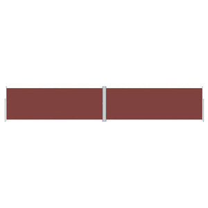 vidaXL Retractable Side Awning Brown 180x1000 cm