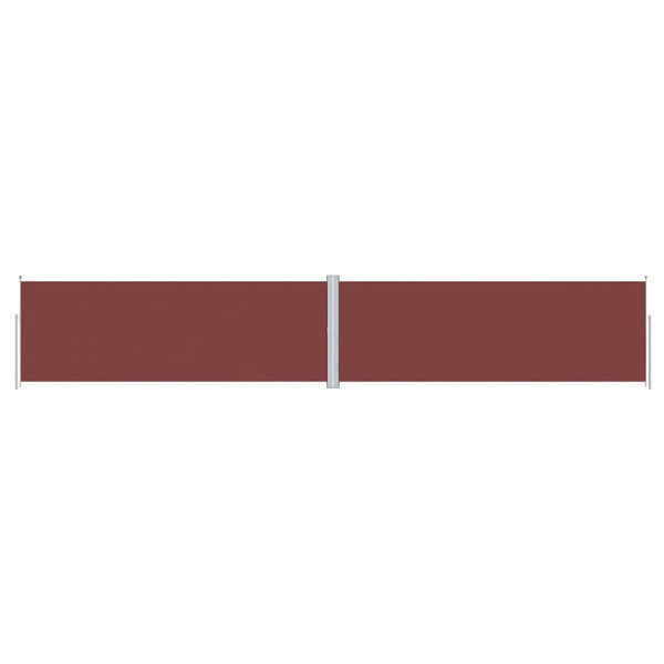 vidaXL Retractable Side Awning Brown 180x1000 cm