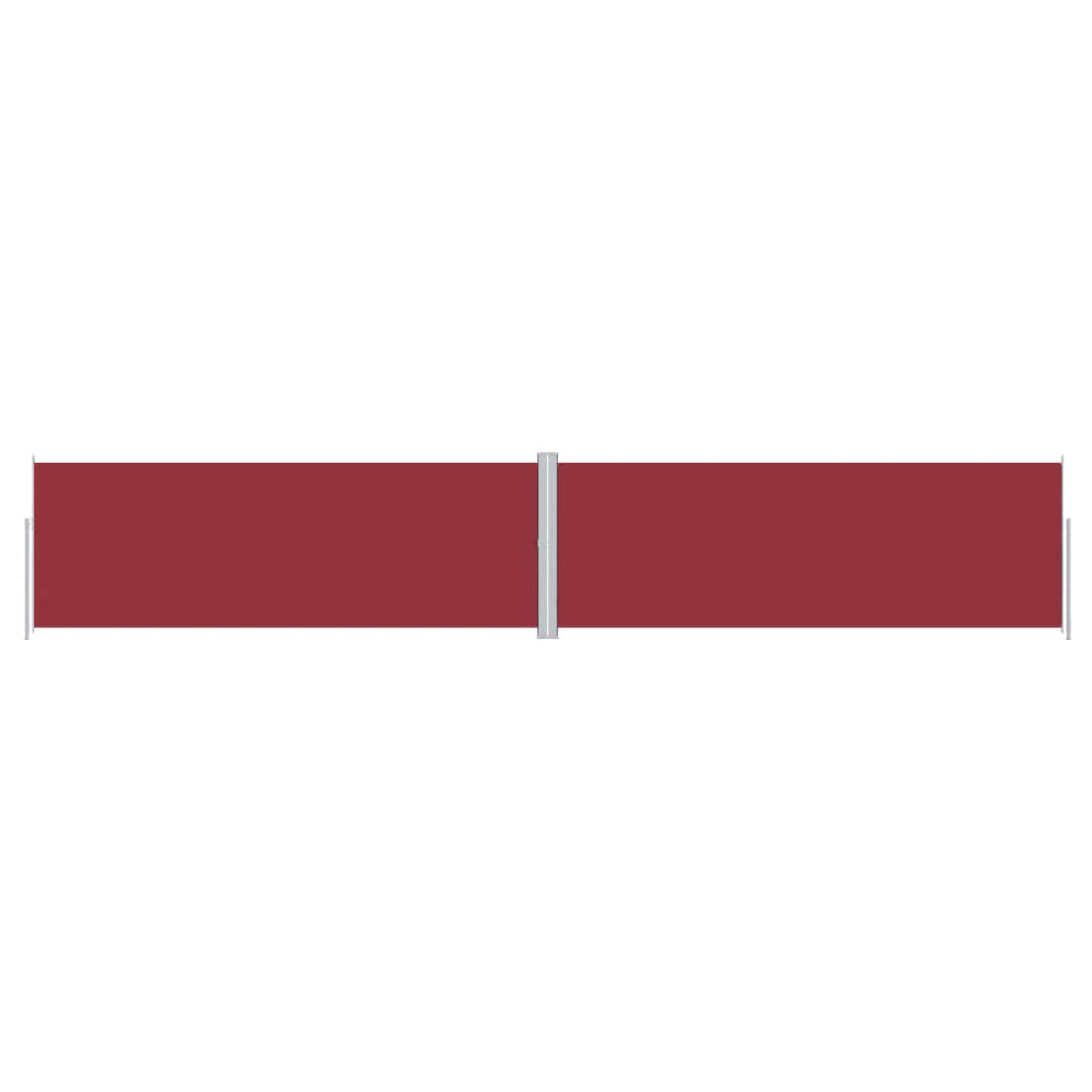 vidaXL Retractable Side Awning Red 180x1000 cm