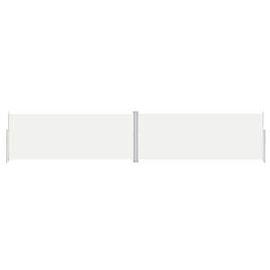 vidaXL Retractable Side Awning Cream 200x1000 cm