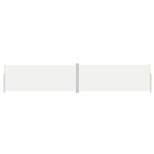 vidaXL Retractable Side Awning Cream 200x1000 cm