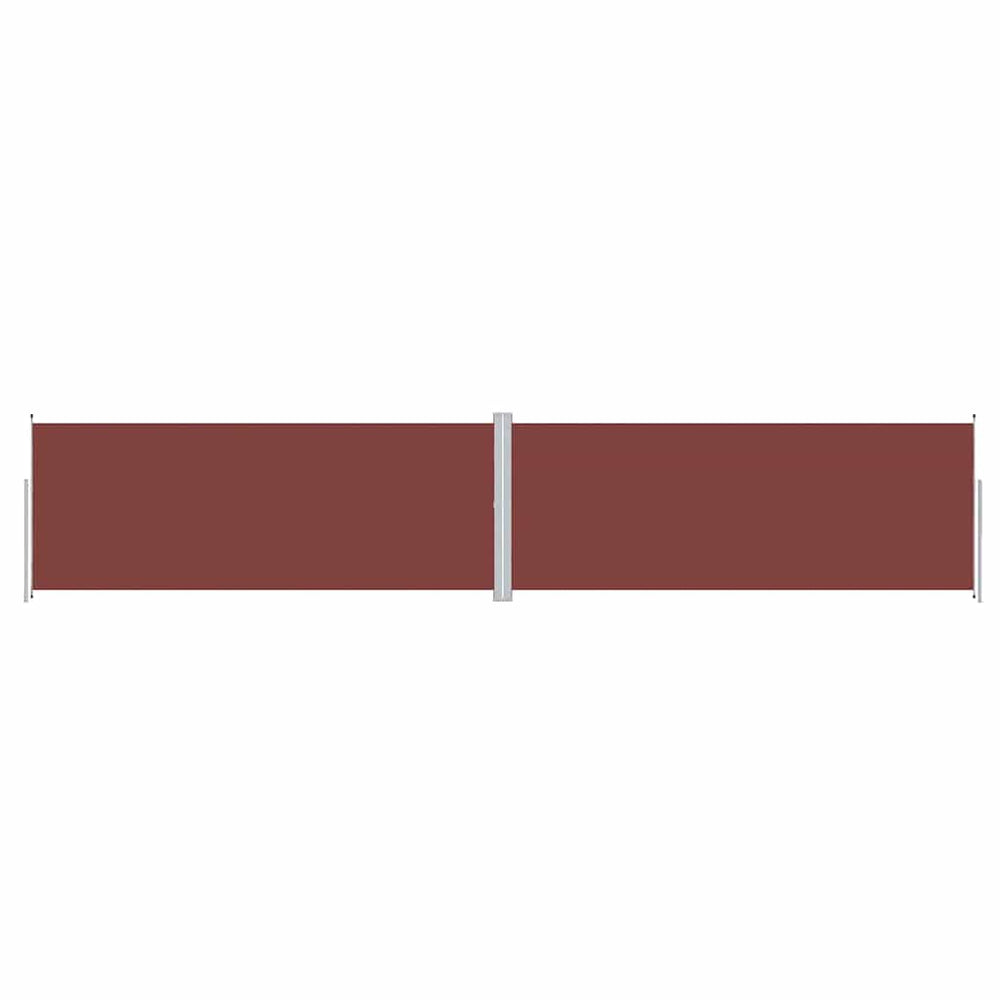 vidaXL Retractable Side Awning Brown 200x1000 cm