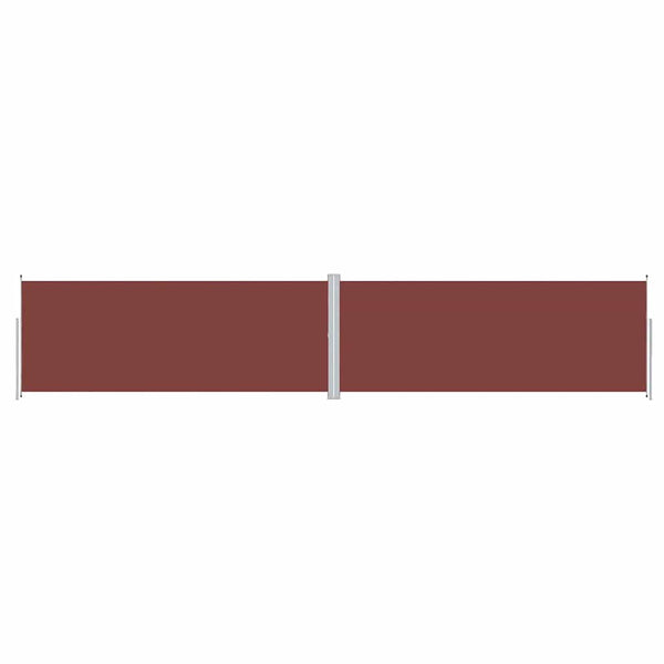 vidaXL Retractable Side Awning Brown 200x1000 cm