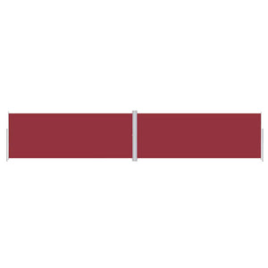 vidaXL Retractable Side Awning Red 200x1000 cm